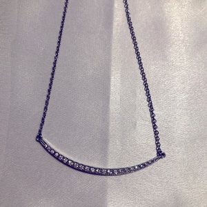 Silver crystal necklace